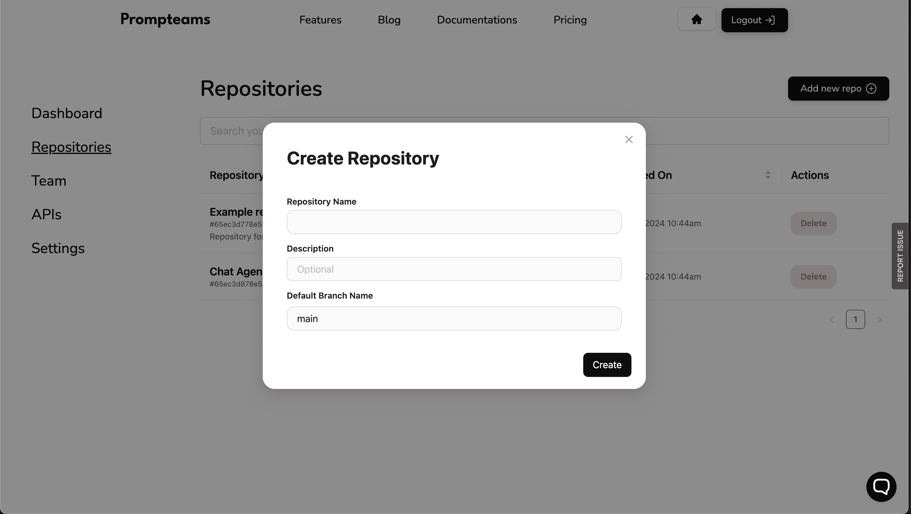 Create repository